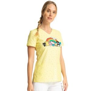 Hello Kitty Tooniforms Sanrio V Neck Scrub Top Size XS Women